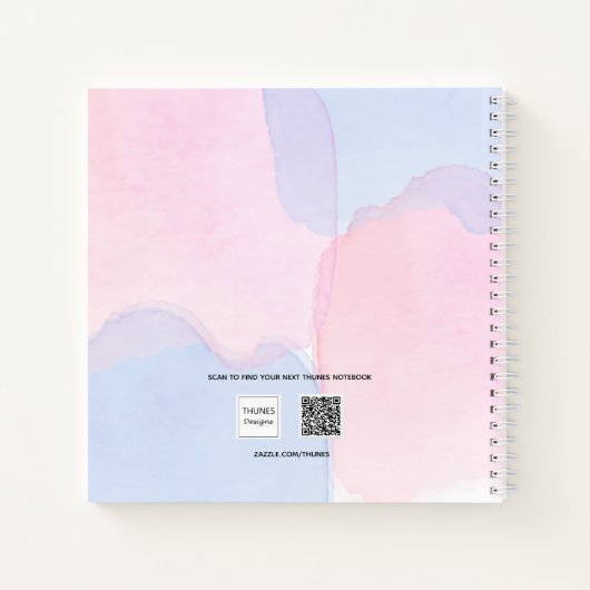 Gästebuch offenbart Teddybär blau pink Notizblock (Rückseite)