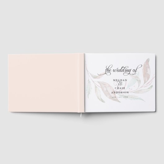 GÄSTEBUCH | Pastel Watercolor Wispy Foliage (Voll)