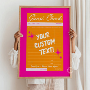 Gästebuch Personalisiertes Zitat Poster Preppy Woh