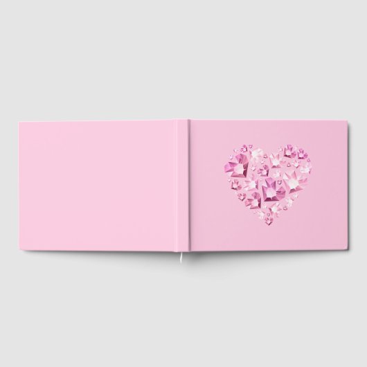 Gästebuch Pink Jeweled Heart (Voll)
