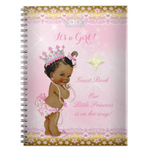 Gästebuch Princess Baby Dusche Rosa Ethnic Girl