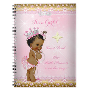 Gästebuch Prinzessin Baby Shower Pink Ethnisch Mäd Notizblock
