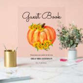 Gästebuch Pumpkin-Hochzeit im Herbst Acrylschild (Hochzeit)