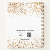 Gästebuch Quinceanera Glitzer Name Notizblock (Rückseite)