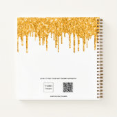 Gästebuch Quinceanera Glitzer Name Notizblock (Rückseite)