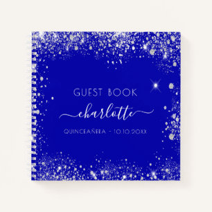 Gästebuch Quinceanera Königsblauer Silberblauer Gl Notizblock