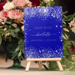 Gästebuch Quinceanera Königsblauer Silberblauer Gl Notizblock