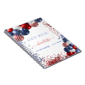 Gästebuch Quinceanera patriotisch rot blau Notizblock (Rechte Seite)