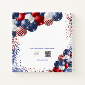 Gästebuch Quinceanera patriotisch rot blau Notizblock (Rückseite)