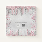 Gästebuch "Quinceanera silber pink Glitzer" Notizblock (Rückseite)