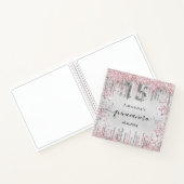 Gästebuch "Quinceanera silber pink Glitzer" Notizblock (Innenseite)