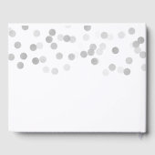 Gästebuch Quinceanera Silver Foil Glitzer Lights (Rückseite)