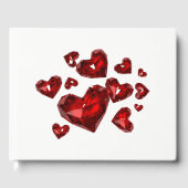 Gästebuch Red Jeweled Hearts (Vorderseite)