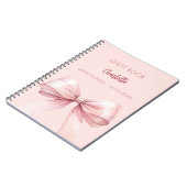Gästebuch Rosa Bogen Quinceanera Notizblock (Linke Seite)