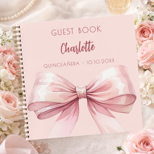 Gästebuch Rosa Bogen Quinceanera Notizblock