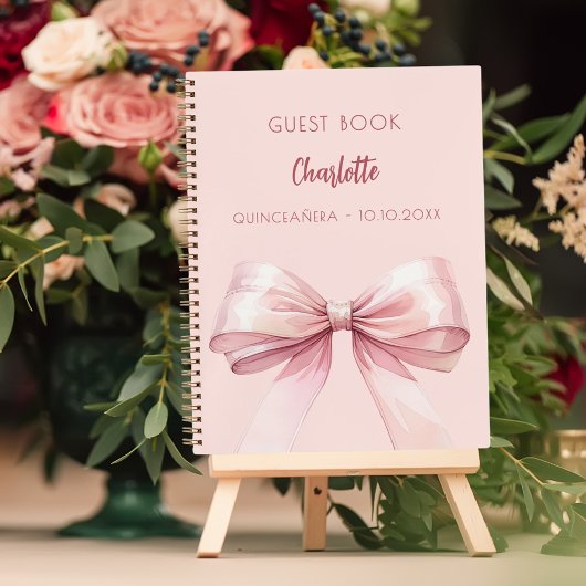 Gästebuch Rosa Bogen Quinceanera Notizblock