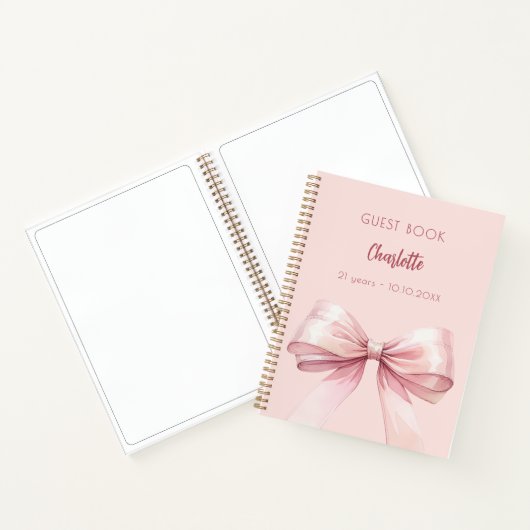 Gästebuch Rosa-Bug Geburtstag Notizblock (Innenseite)