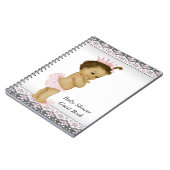 Gästebuch Rosa und Schwarzes Baby Notizblock (Linke Seite)