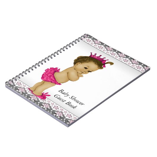 Gästebuch Rosa und Schwarzes Baby Notizblock (Linke Seite)