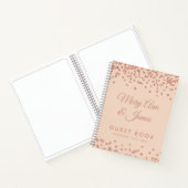 Gästebuch Rose Gold Glitzer Confetti Blush Pink Notizbuch (Innenseite)