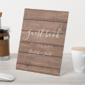 Gästebuch Rustic Barn Wood Signature Script Sockelschild (In SItu)