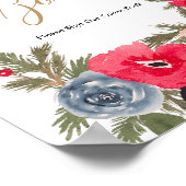 Gästebuch Rustic Winter Floral Watercolor Hochzeit (Ecke)