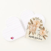 Gästebuch Rusticus Fall Floral Brautparty Notizblock (Innenseite)