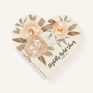 Gästebuch Rusticus Fall Floral Brautparty Notizblock