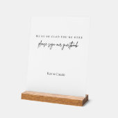 Gästebuch-Schild für Hochzeit Acrylschild (Winkel)
