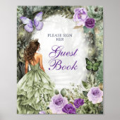 Gästebuch-Schild Purple Sage Enchanted Forest Poster (Vorne)
