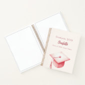 Gästebuch Schwarz-Rosa-Creme-Abschlussfeier Notizblock (Innenseite)