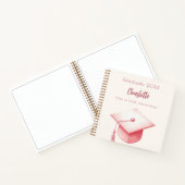 Gästebuch Schwarz-Rosa-Creme-Abschlussfeier Notizblock (Innenseite)