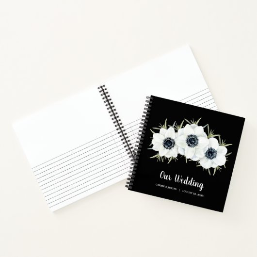 Gästebuch Schwarz-Weiß-Flora Notizblock (Innenseite)