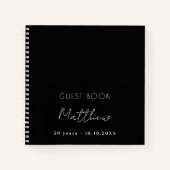 Gästebuch Schwarz-weißer Name Notizblock (Vorderseite)
