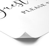 Gästebuch. Schwarzweiß-Hochzeit Poster (Ecke)