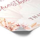 Gästebuch Sign Boho Blush Beige Bridal Baby Dusche (Ecke)