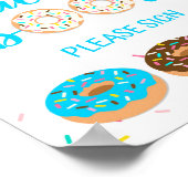 Gästebuch signieren Blue Donut Sprinkle Zeichen (Ecke)