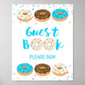 Gästebuch signieren Blue Donut Sprinkle Zeichen (Vorne)