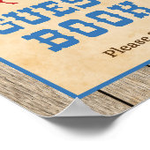 Gästebuch signieren Cowboy Western Babydusche (Ecke)