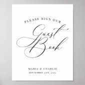 Gästebuch signieren Hochzeit Modernes Elegantes (Vorne)