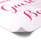 Gästebuch Signieren Lila rosa Aquarellfarben Blume (Ecke)