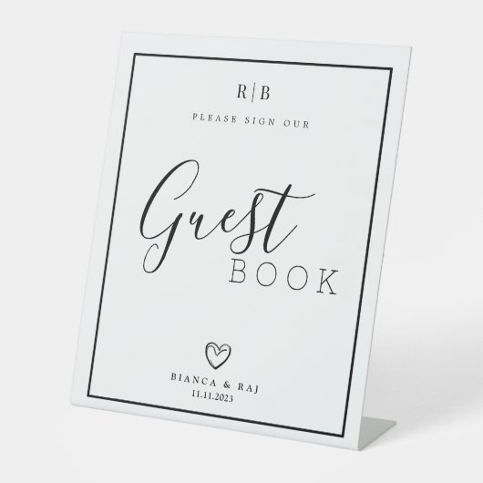 Gästebuch Sockelschild (Vorderseite)