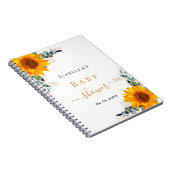 Gästebuch Sonnenblumen Eukalyptus Babydusche Notizblock (Rechte Seite)