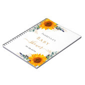 Gästebuch Sonnenblumen Eukalyptus Babydusche Notizblock (Linke Seite)