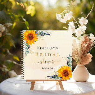 Gästebuch Sonnenblumen Eukalyptus-Brautparty Notizblock