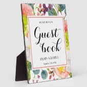 Gästebuch Spring Floral sign Tabletop Fotoplatte (Seite)
