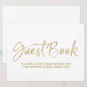 Gästebuch | Stilvolles Gold (Vorne/Hinten)