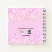 Gästebuch Sweet 16 rosa Konfetti Name Notizblock (Rückseite)