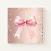 Gästebuch Sweet 16 Rose Gold Bogen Foto Notizblock (Rückseite)