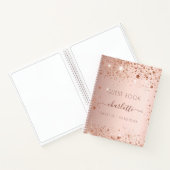 Gästebuch Sweet 16 Rose gold errush Glitzer Notizblock (Innenseite)